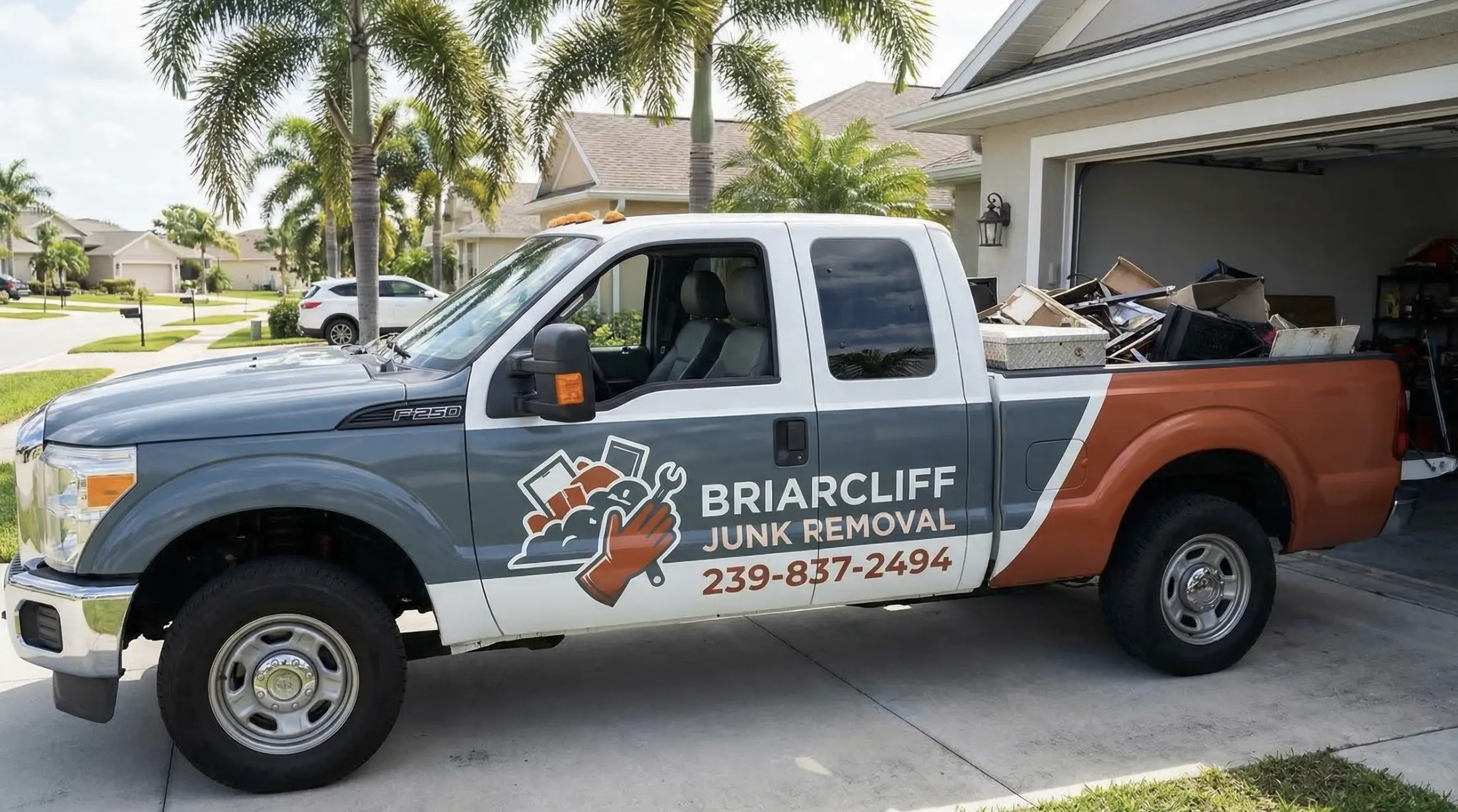 Briarcliff Junk Removal truck and crew ready for junk hauling in Fort Myers, FL
